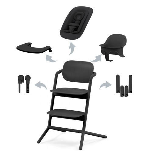 Cybex Lemo 2 - krzesełko do karmienia, zestaw 4-in-1 | Stunning Black